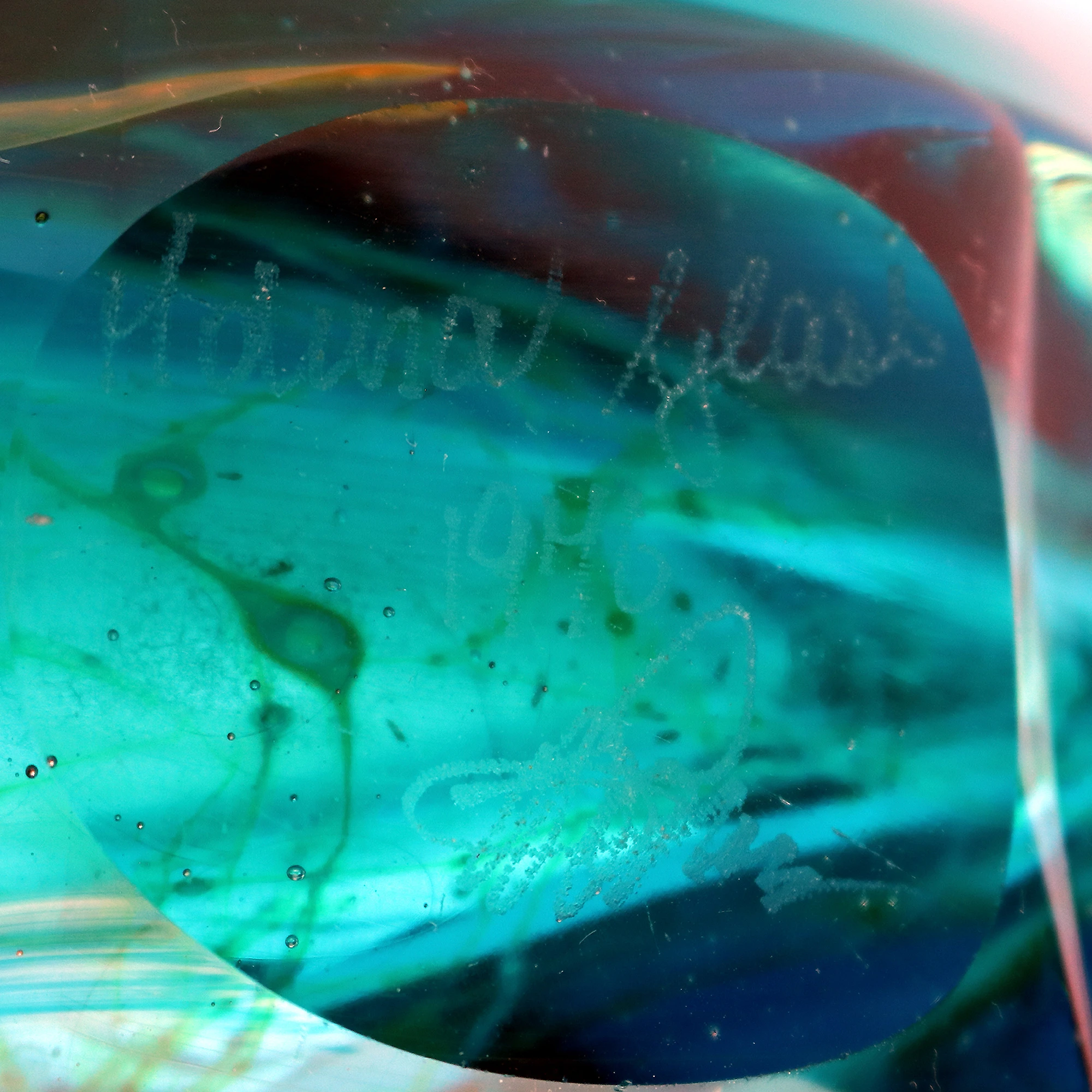 A good mid-century Maltese Mdina art glass signed & dated Fish / Axe Head Vase C.1976