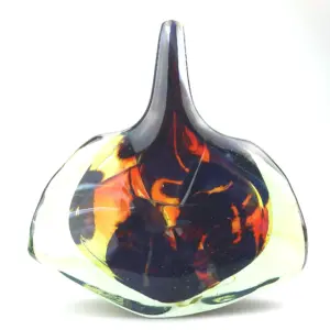 A good mid-century Maltese Mdina art glass signed & dated Fish / Axe Head Vase C.1978