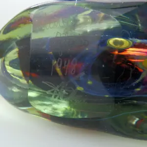 A good mid-century Maltese Mdina art glass signed & dated Fish / Axe Head Vase C.1978