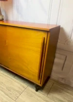 Mid Century 1960's Teak Sliding Door Sideboard Cabinet, Vintage Sideboard, Vintage Cabinet