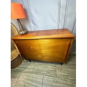 Mid Century 1960's Teak Sliding Door Sideboard Cabinet, Vintage Sideboard, Vintage Cabinet