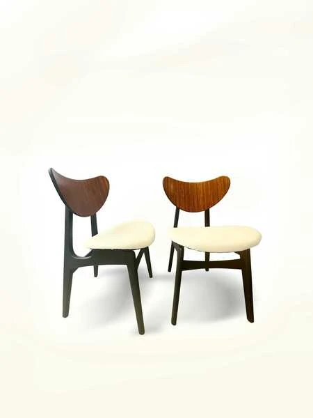 Mid Century Butterfly Dining Table With Four Reupholstered Butterfly Chairs From G Plan, United Kingdom, 1950s