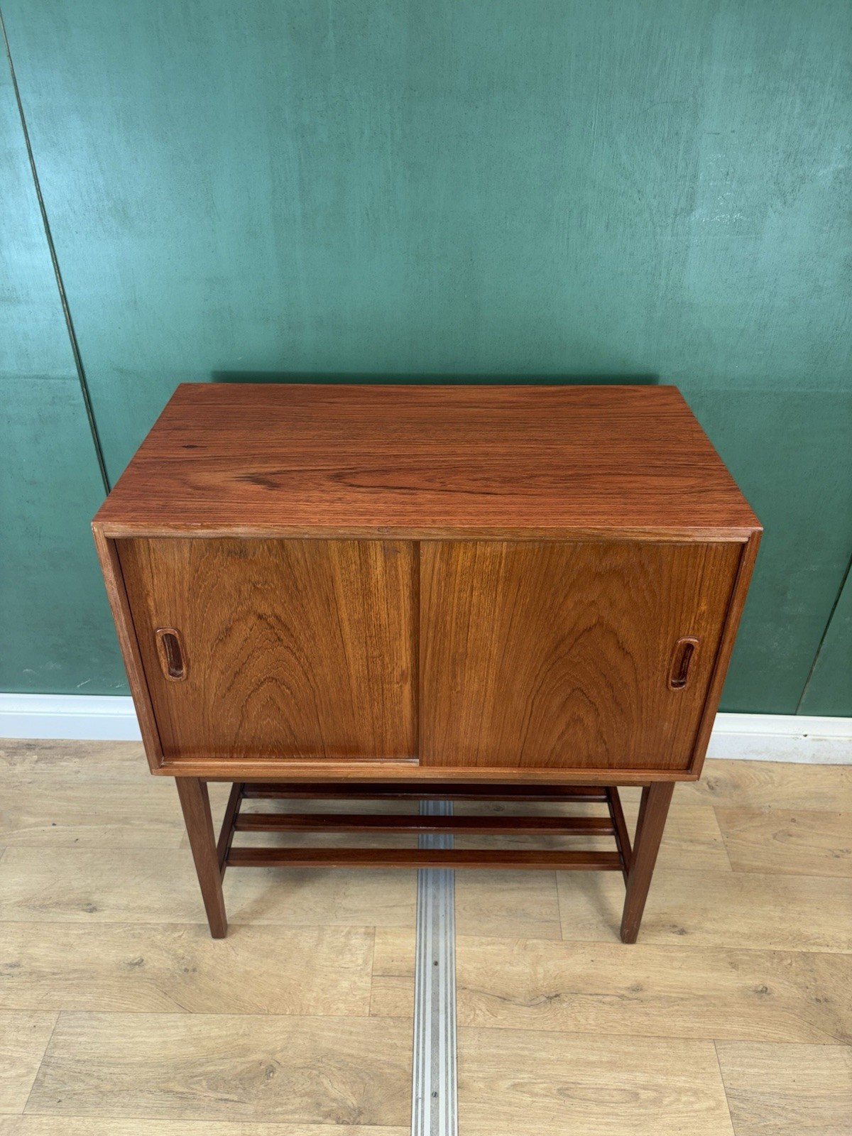 Mid Century Danish 🇩🇰 Teak Record Media Cabinet-Courier