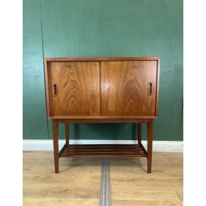Mid Century Danish 🇩🇰 Teak Record Media Cabinet-Courier