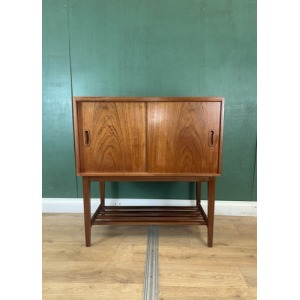 Mid Century Danish 🇩🇰 Teak Record Media Cabinet-Courier