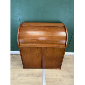 Mid Century Danish Teak Sideboard/Secretary Roll Top Desk