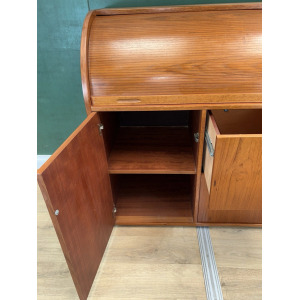 Mid Century Danish Teak Sideboard/Secretary Roll Top Desk