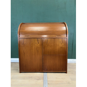 Mid Century Danish Teak Sideboard/Secretary Roll Top Desk