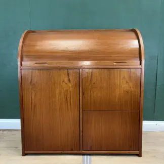 Mid Century Danish Teak Sideboard/Secretary Roll Top Desk