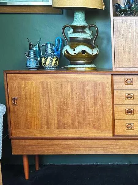 Mid Century Danish Teak Wall Unit By Clausen & Son For Silkeborg Circa 1960 Vintage Storage