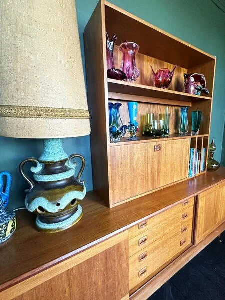 Mid Century Danish Teak Wall Unit By Clausen & Son For Silkeborg Circa 1960 Vintage Storage