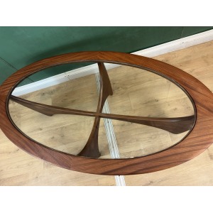 Mid Century Teak G Plan Astro Oval Coffee Table-Courier