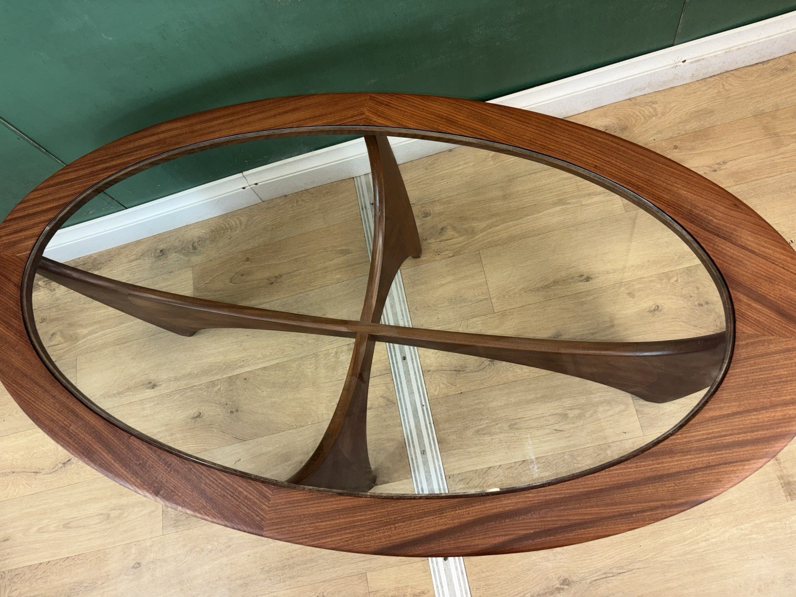 Mid Century Teak G Plan Astro Oval Coffee Table-Courier