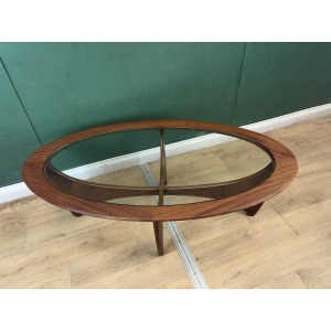 Mid Century Teak G Plan Astro Oval Coffee Table-Courier