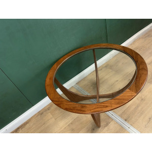 Mid Century Teak Glass Top Round G Plan Astro Coffee Table