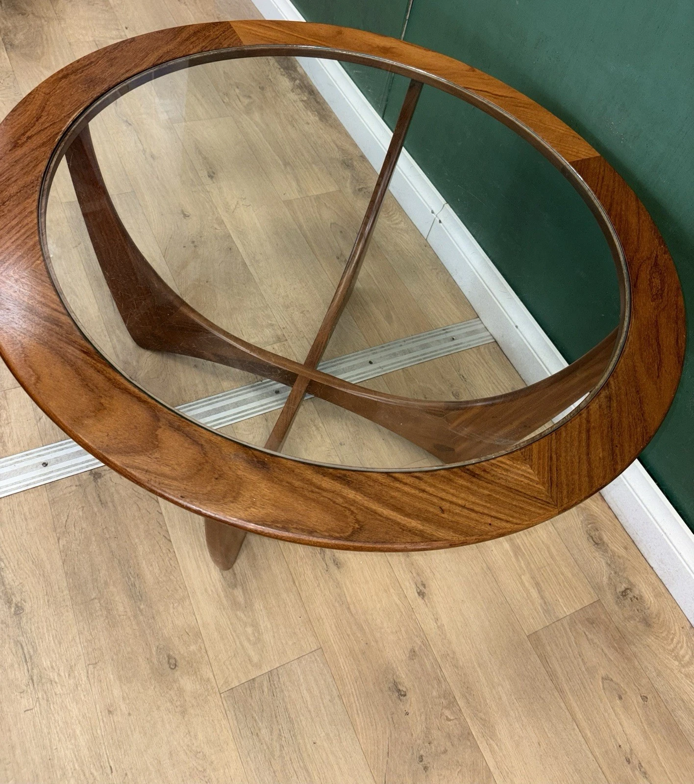 Mid Century Teak Glass Top Round G Plan Astro Coffee Table