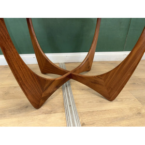 Mid Century Teak Glass Top Round G Plan Astro Coffee Table