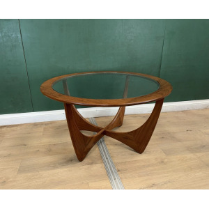 Mid Century Teak Glass Top Round G Plan Astro Coffee Table