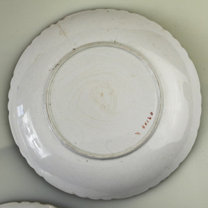 A pretty set 3X antique Victorian Minton hand-painted pottery Plates C.19thC