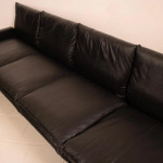 Modular Black Eco Leather Sofa by Giovannetti