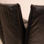 Modular Black Eco Leather Sofa by Giovannetti