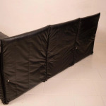 Modular Black Eco Leather Sofa by Giovannetti