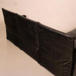 Modular Black Eco Leather Sofa by Giovannetti