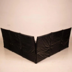 Modular Black Eco Leather Sofa by Giovannetti