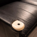 Modular Black Eco Leather Sofa by Giovannetti