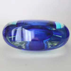 Gigantic 55.5 cm Art Glass Murano Sommerso Cenedese teardrop bottle Vase C.20thC