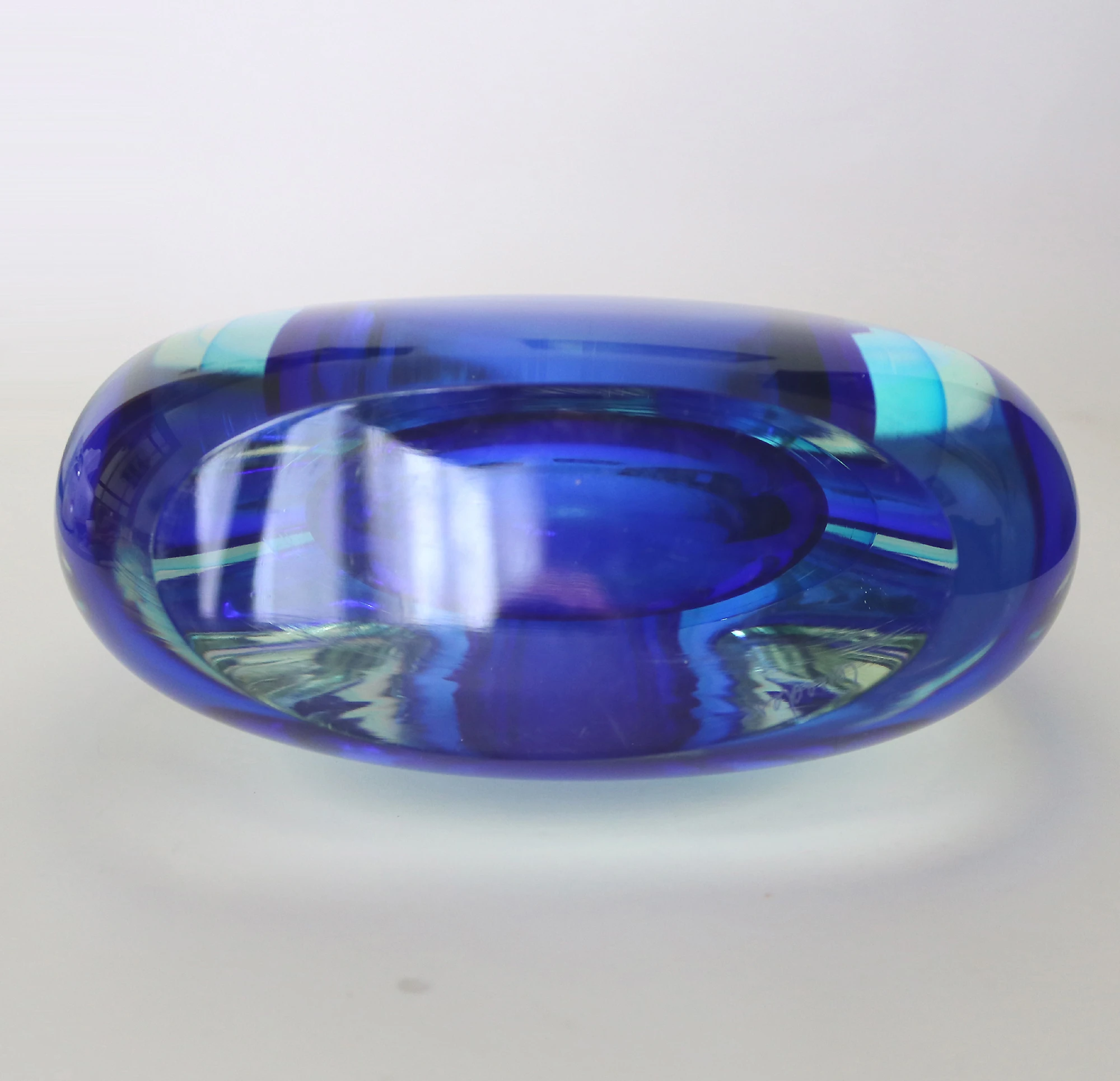 Gigantic 55.5 cm Art Glass Murano Sommerso Cenedese teardrop bottle Vase C.20thC