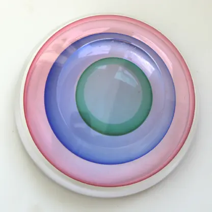 A very good & large mid-century Italian Art Glass Murano Sommerso Bowl signed by Luigi Onesto 23cm C.20thC - Image 6