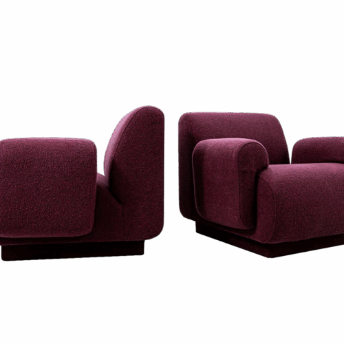 Pair Of Modular Lounge Chairs By Eberhard Geißler, Oelsa, Germany, 1970’s