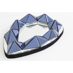 Olivier De Schrijver – Contemporary Blue Teardrop Shaped Mirror
