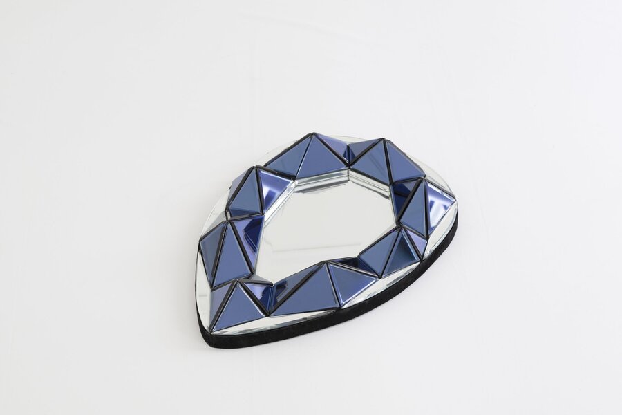 Olivier De Schrijver – Contemporary Blue Teardrop Shaped Mirror
