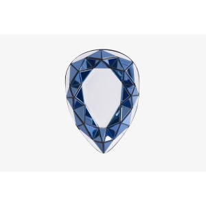 Olivier De Schrijver – Contemporary Blue Teardrop Shaped Mirror