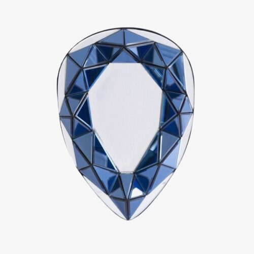 Olivier De Schrijver – Contemporary Blue Teardrop Shaped Mirror
