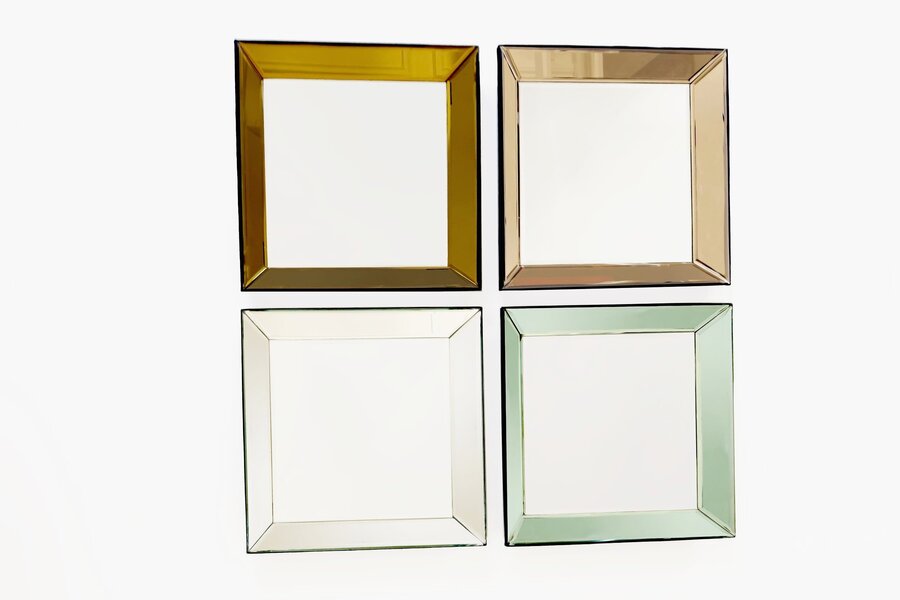 Olivier De Schrijver Contemporary Suite Of 4 Square Mirrors