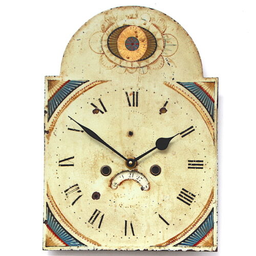 Original 18th Century Original Iron Grandfather/Longcase Clock Dial. Fully Guaranteed.