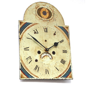 Original 18th Century Original Iron Grandfather/Longcase Clock Dial. Fully Guaranteed.