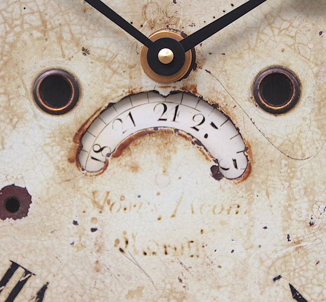 Original 18th Century Original Iron Grandfather/Longcase Clock Dial. Fully Guaranteed.