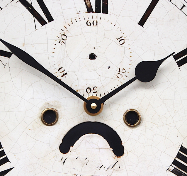 Original 18th Century Original Iron Grandfather/Longcase Clock Dial. Fully Guaranteed.