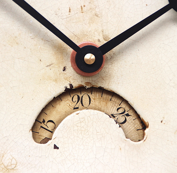 Original 18th Century Original Iron Grandfather/Longcase Clock Dial. Fully Guaranteed.
