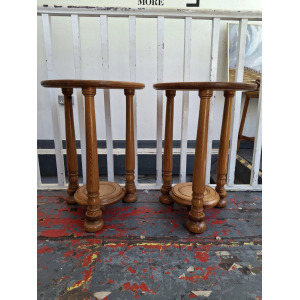Pair Of 1960s Swedish Pine Side/Display Tables/Stands