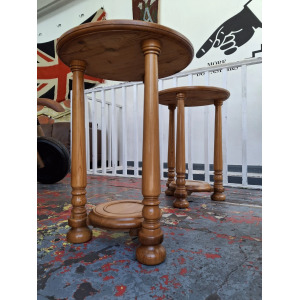 Pair Of 1960s Swedish Pine Side/Display Tables/Stands