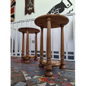 Pair Of 1960s Swedish Pine Side/Display Tables/Stands