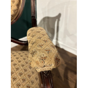 Pair Of Antique Mahogany Framed Drawing Room Chairs