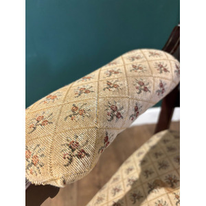 Pair Of Antique Mahogany Framed Drawing Room Chairs
