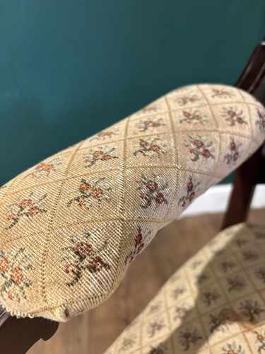Pair Of Antique Mahogany Framed Drawing Room Chairs