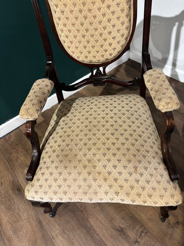 Pair Of Antique Mahogany Framed Drawing Room Chairs